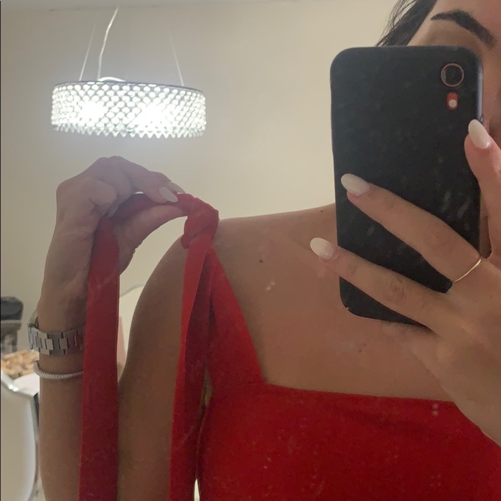 SHEIN Red Midi Mermaid Dress - Picture 3 of 3